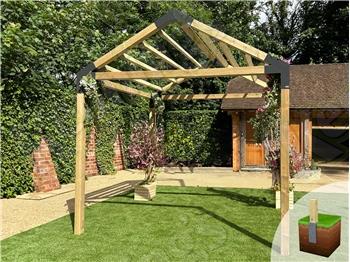 ModBlox™ Apex Pergola Inc Rafters (3000mm x 3000mm)