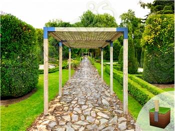 ModBlox™ Trellis Top Walkway Pergola (1800mm x 3700mm)