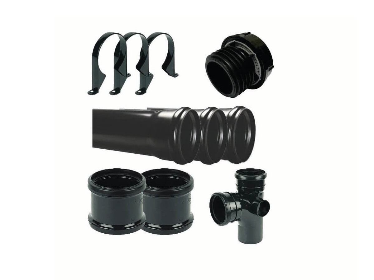 Black 110mm Pipe and Fittings